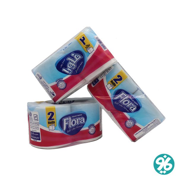 دستمال توالت 2 قلو فلورا (4 لایه)