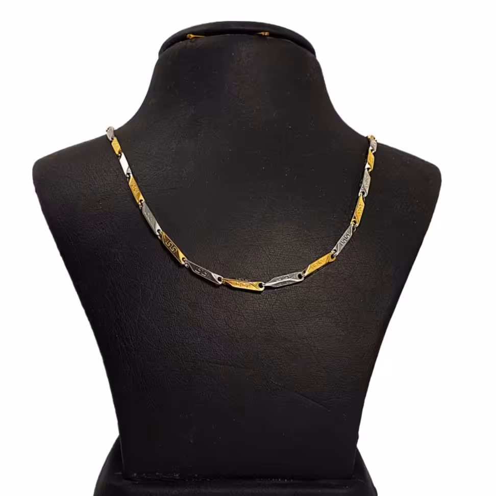 زنجیر مردانه طرح کبریتی کاری  بسیار شیک و خاص و اسپرت