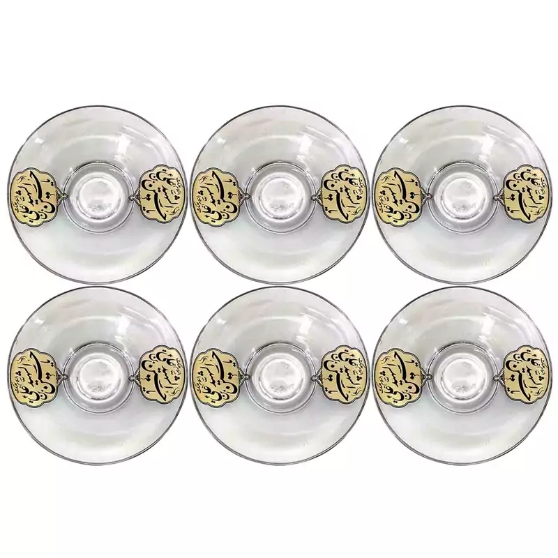 102534-نعلبکی بلوری یا حسین بن علی الشهید ع-6تایی طرح جدید