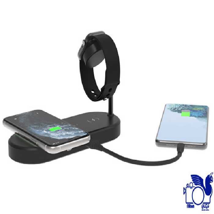 پد شارژر بی سیم Powerology 4 in 1 Fast Charging Power Dock