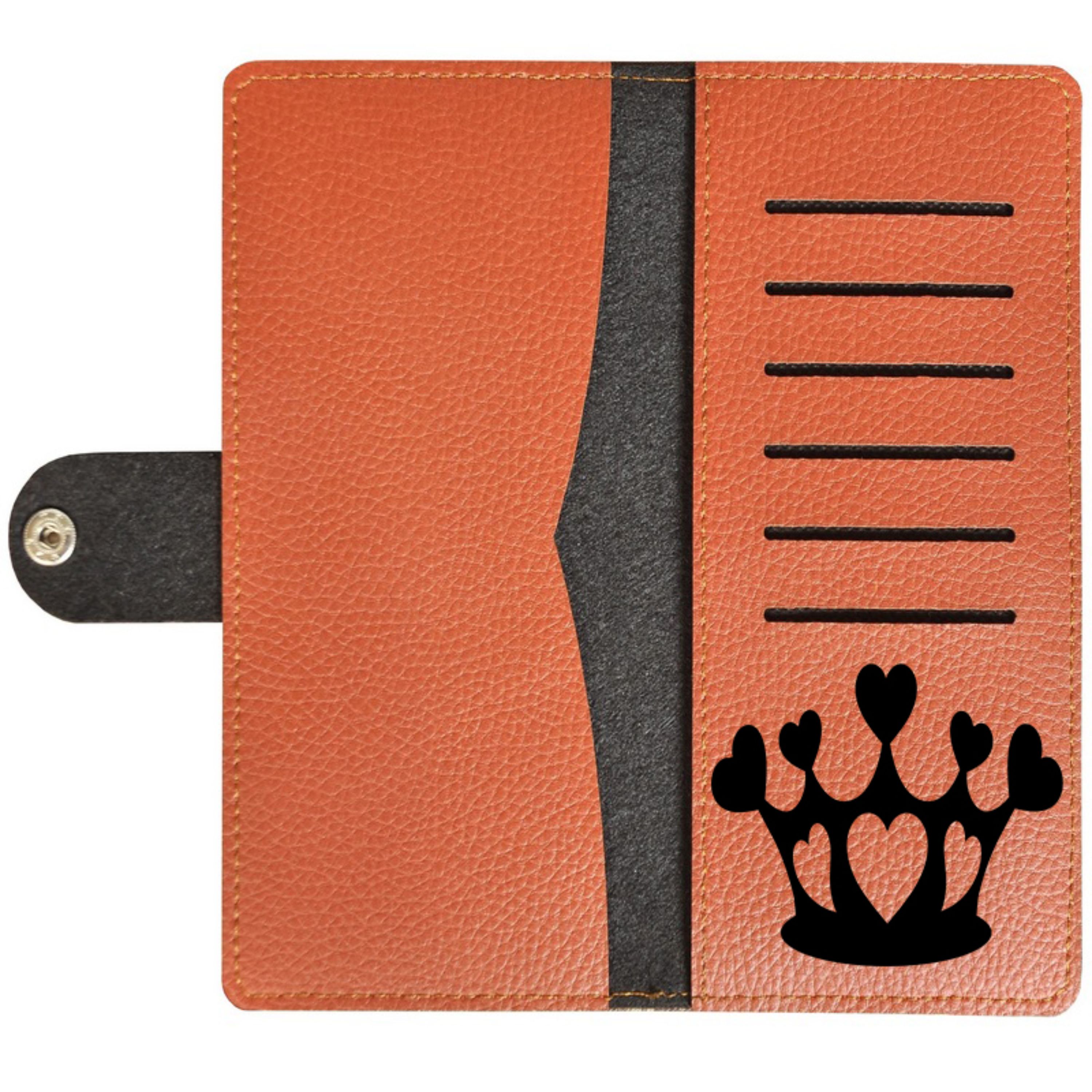 کیف پول و موبایل نازنین طرح تاج قلب 2 