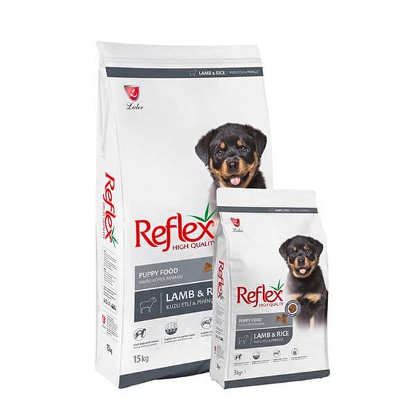 غذای خشک توله سگ رفلکس مدل Lamb & Rice