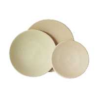 بشقاب سفالی خام مدل 3 مجموعه 3 عددی ( پس کرایه )