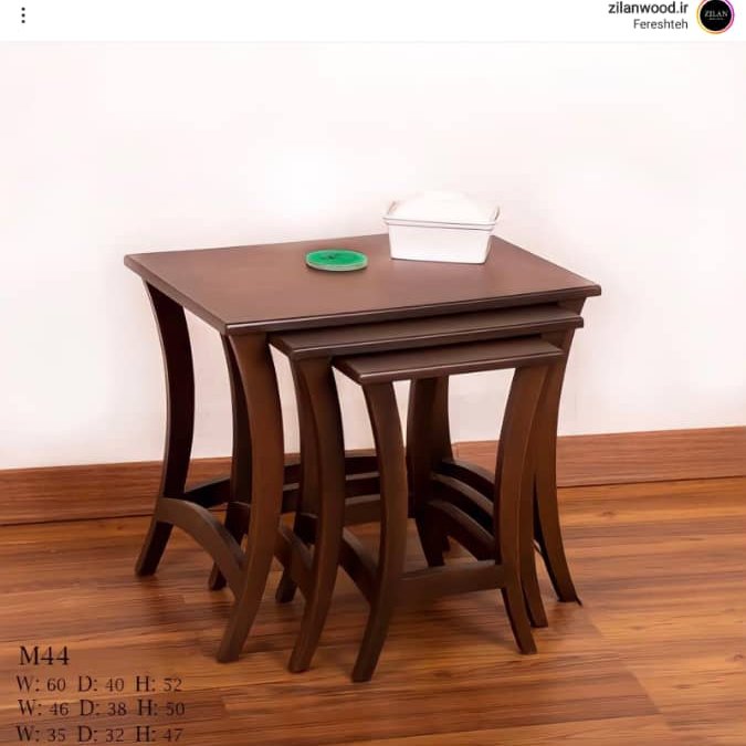 میز عسلی سه تیکه تو ام رو با کد M44