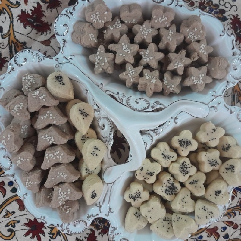شیرینی بهشتی خانگی - با پودر نبات و آرد سبوس دار - (900 گرمی)