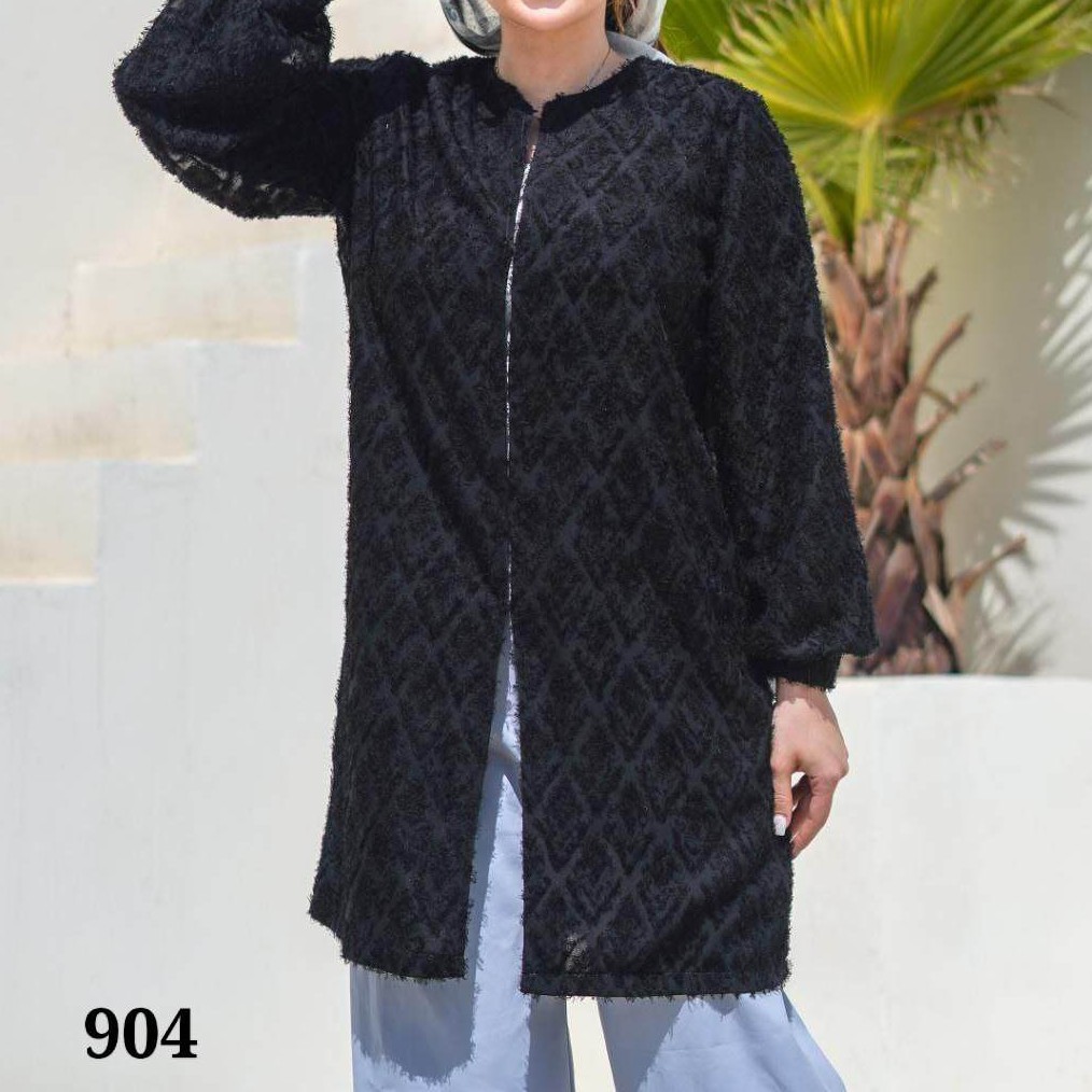 مانتو حریر ریش خنک و زیره ژرسه از 38 تا 56 قد 93