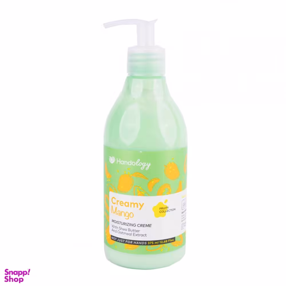 کرم مرطوب کننده پمپی هندولوژی (Handology) مدل Mango حجم 375 میلی لیتر