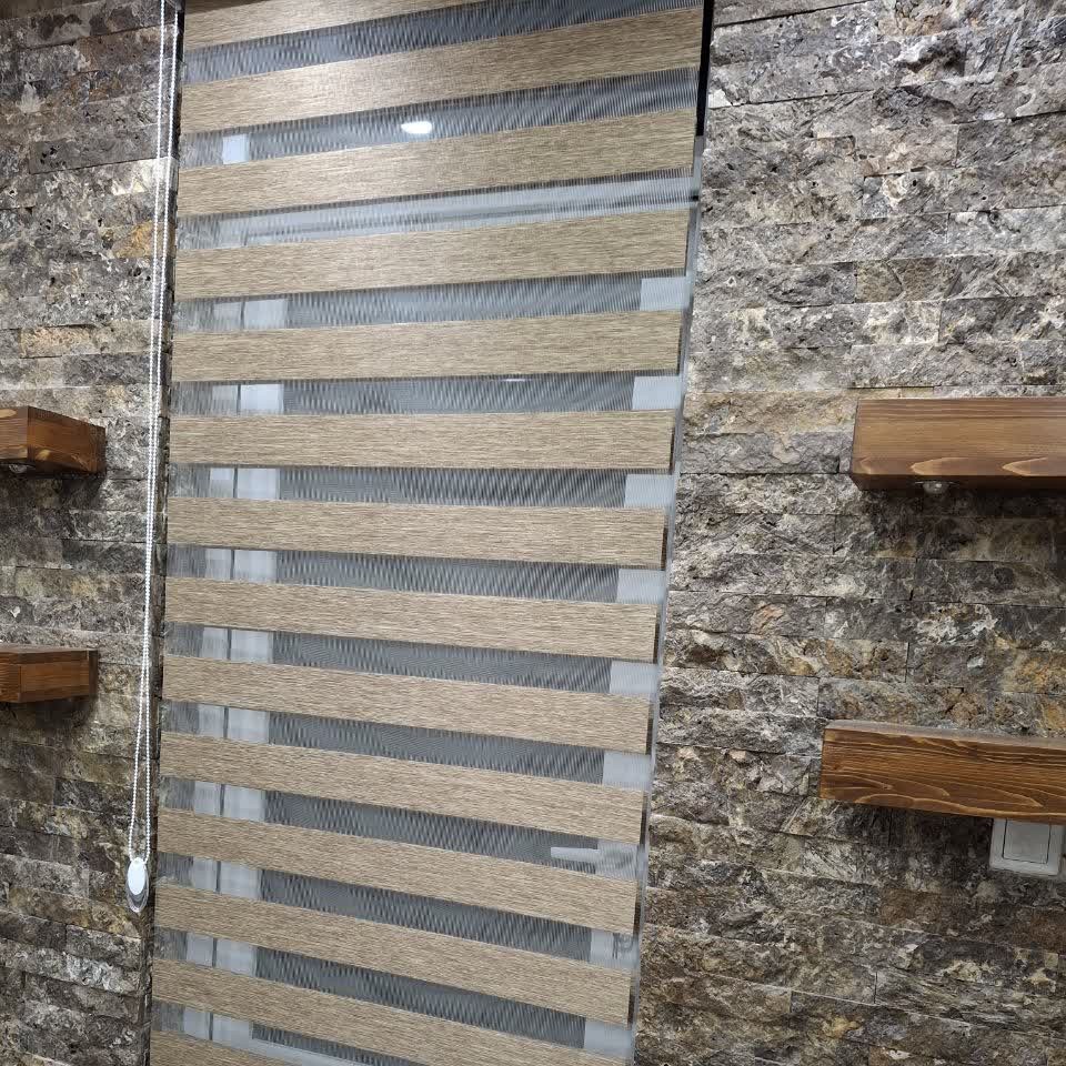 پرده زبرا  گردویی (پس کرایه)