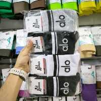 جوراب نیمساق الو سفید و مشکی و طوسی و خاکستری