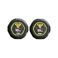 دمبل گرد استوپ دار 10 کیلوگرمی PSH بسته دو عددی