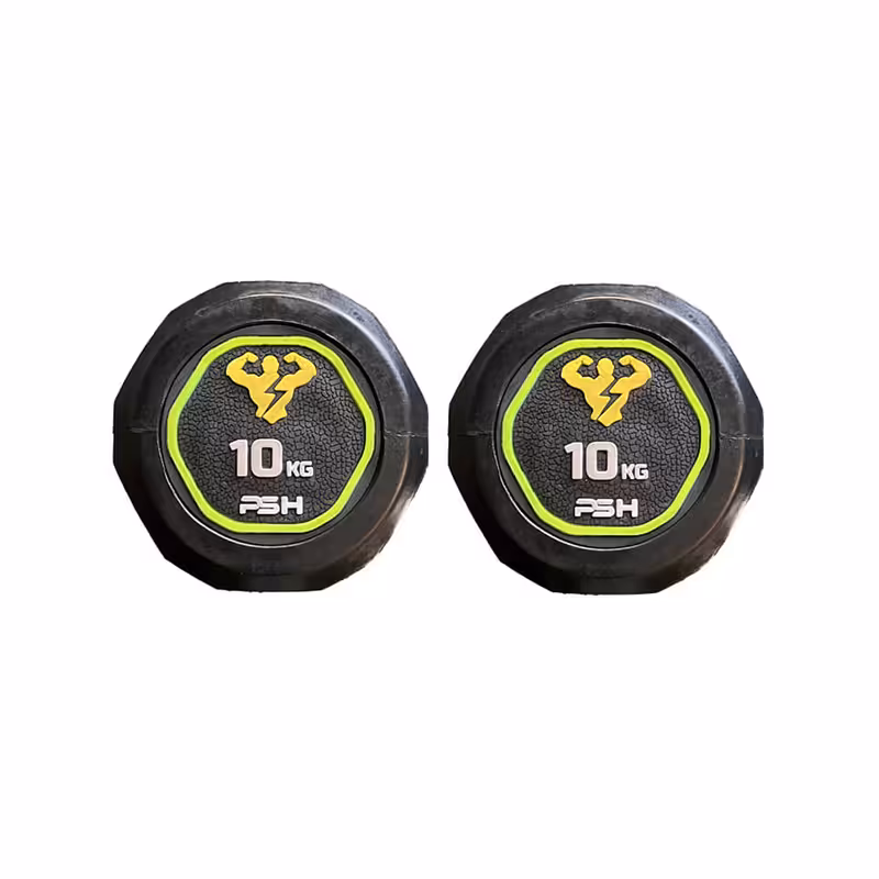 دمبل گرد استوپ دار 10 کیلوگرمی PSH بسته دو عددی