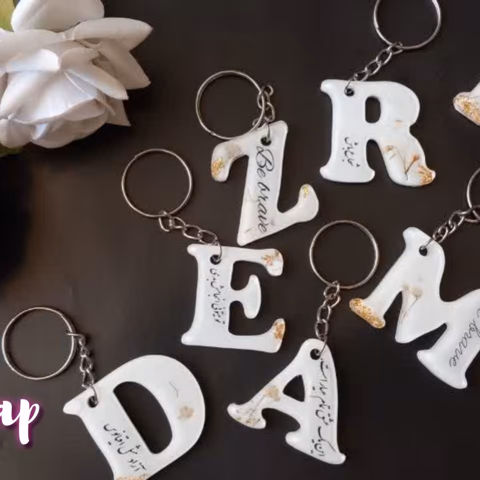 سرکلیدی رزینی حروف. جاسوییچی رزینی حروف. جاکلیدی حروف سفیدجملات انگیزشی