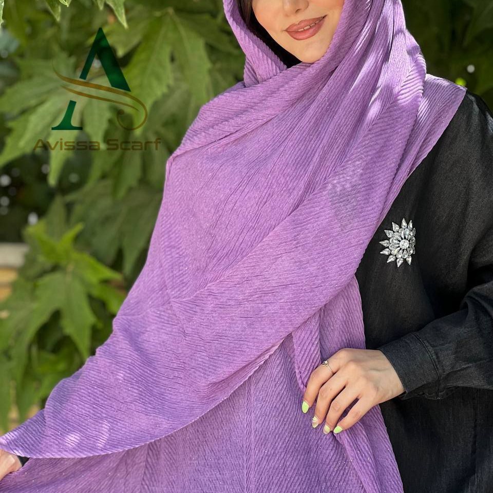 شال نخی پلیسه شاین دار 5 کد 109
