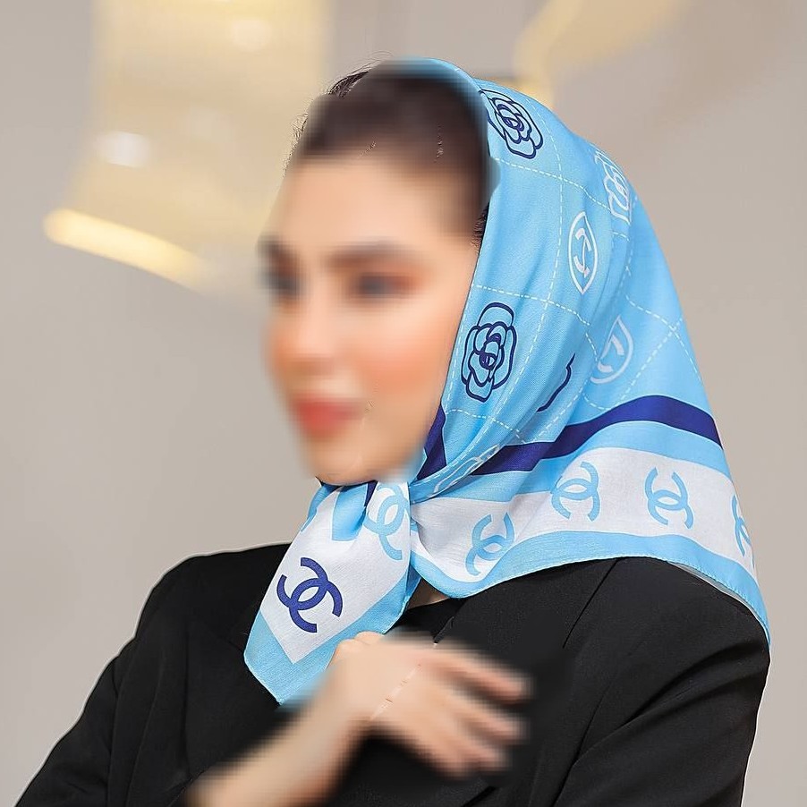 مینی اسکارف نخی کالکشن آبی 6طرح متنوع