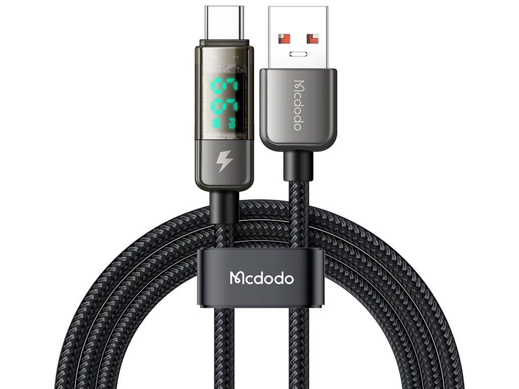 کابل سوپر فست شارژ هوشمند یو اس بی به تایپ سی 100 وات 1.2 متر مک دودو MCDODO Auto Power Off Type-c Super Charge Data Cable CA-3630