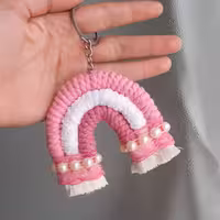 گیفت    آویز   جاسوئیچی مکرومه