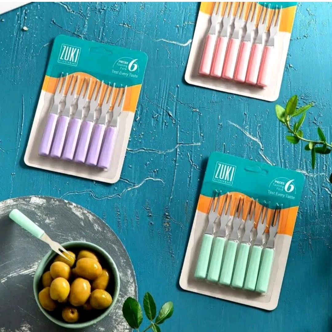 چنگال زیتون خوری زوکی  6 عددی چنگال خرما 