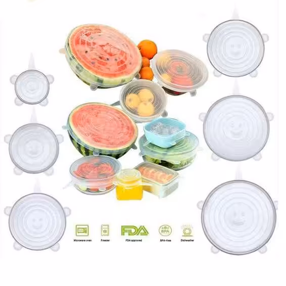 درپوش سیلیکونی ظروف 6 عددی