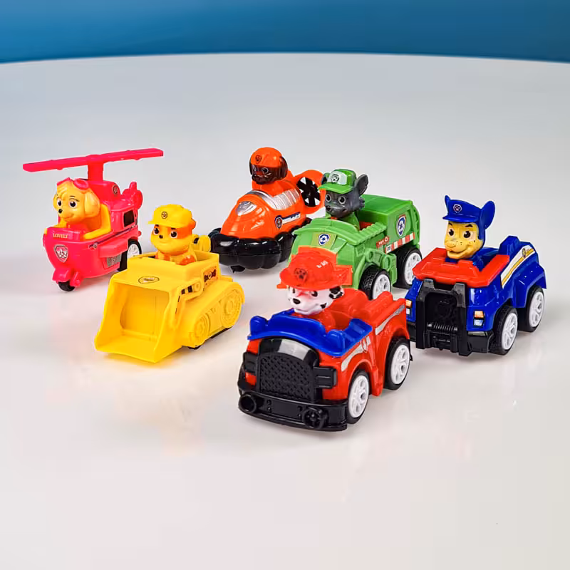 فیگور 6 عددی سگهای نگهبان پاوپاترول paw patrol با ماشین  مدل P/G6/A