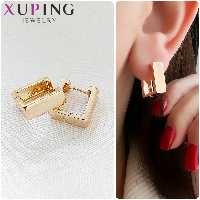گوشواره ژوپینگ مربع رنگ ثابت و ضدحساسیت 