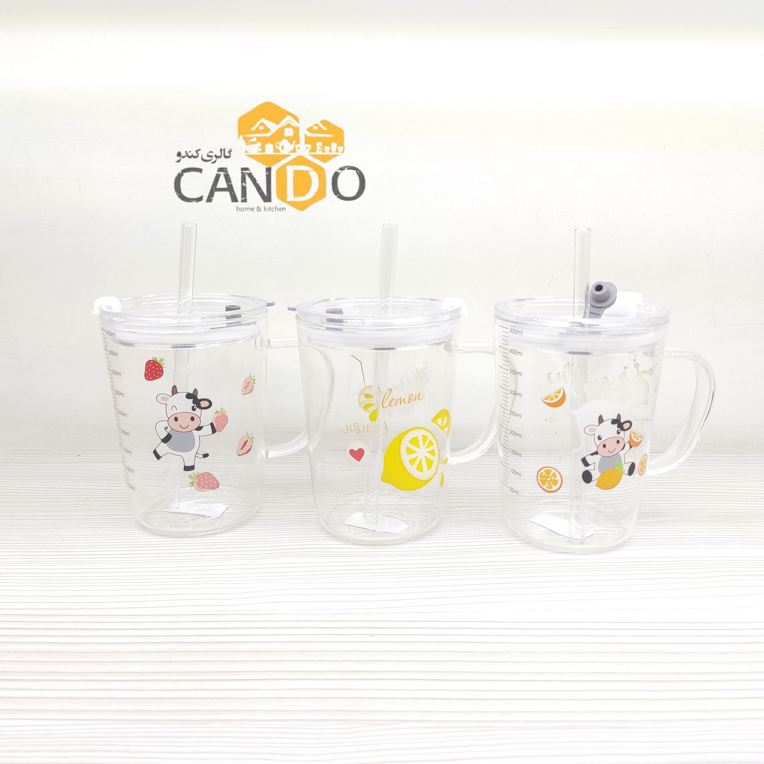 لیوان پیرکس نی دار