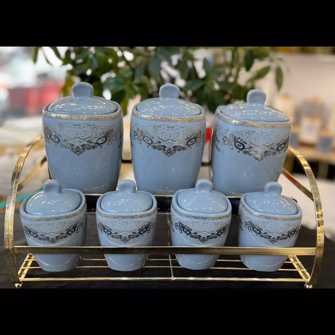 پاسماوری 8 پارچه مدل گردنبند رنگ طوسی 