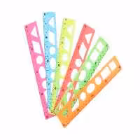 خط کش ژله ای شابلون دار 20 سانتی