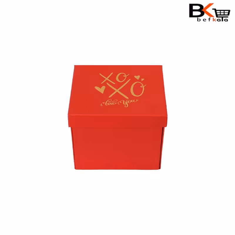 باکس کادویی سورپرایزی مربعی قرمز کد80