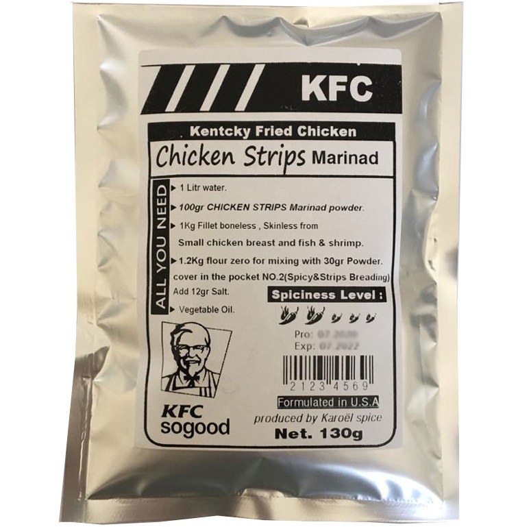 پودر سوخاری چیکن استریپس کی اف سی 135گرم kfc
