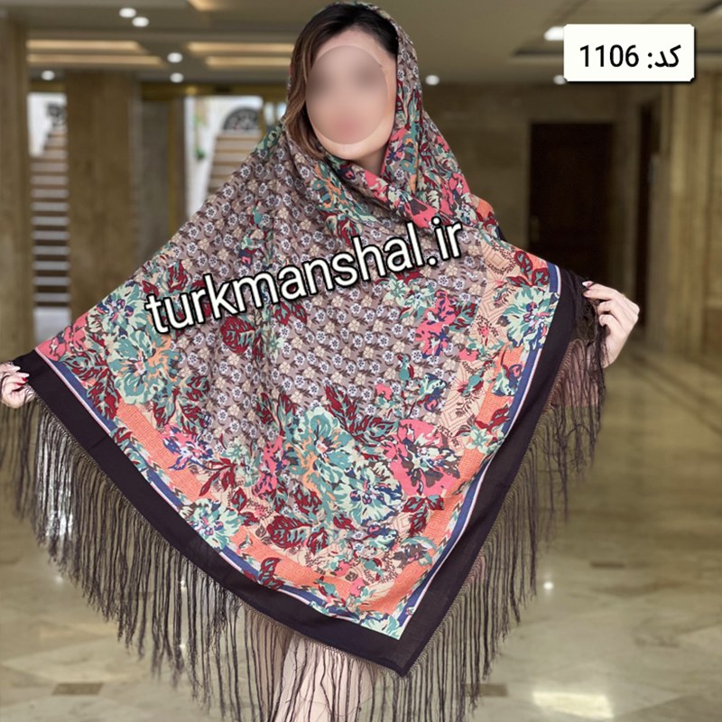 روسری ترکمن ابریشمی (ایتالیایی) کد 1106
