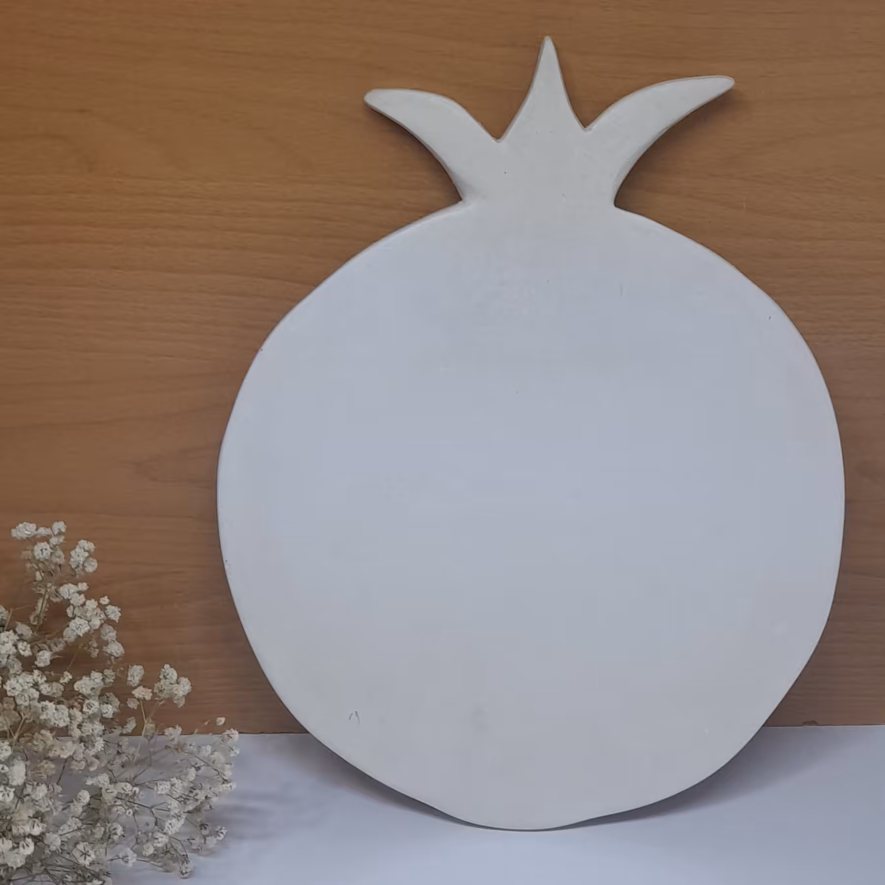 بیس خام سنگ مصنوعی (بتنی) یلدایی طرح سینی سرو اناری 30 سانتی