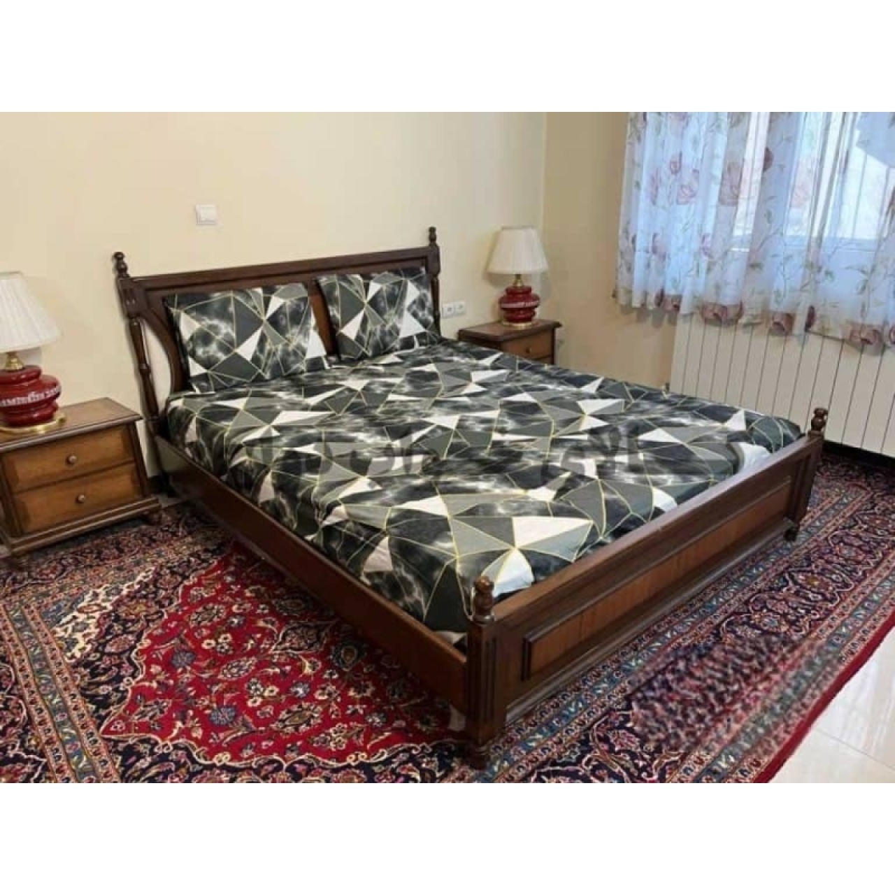 روتختی کشدار تخت دونفره طرح ترک مدل کندو 160*200 سان