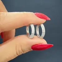 گوشواره نقره نگین دار عیار 925 