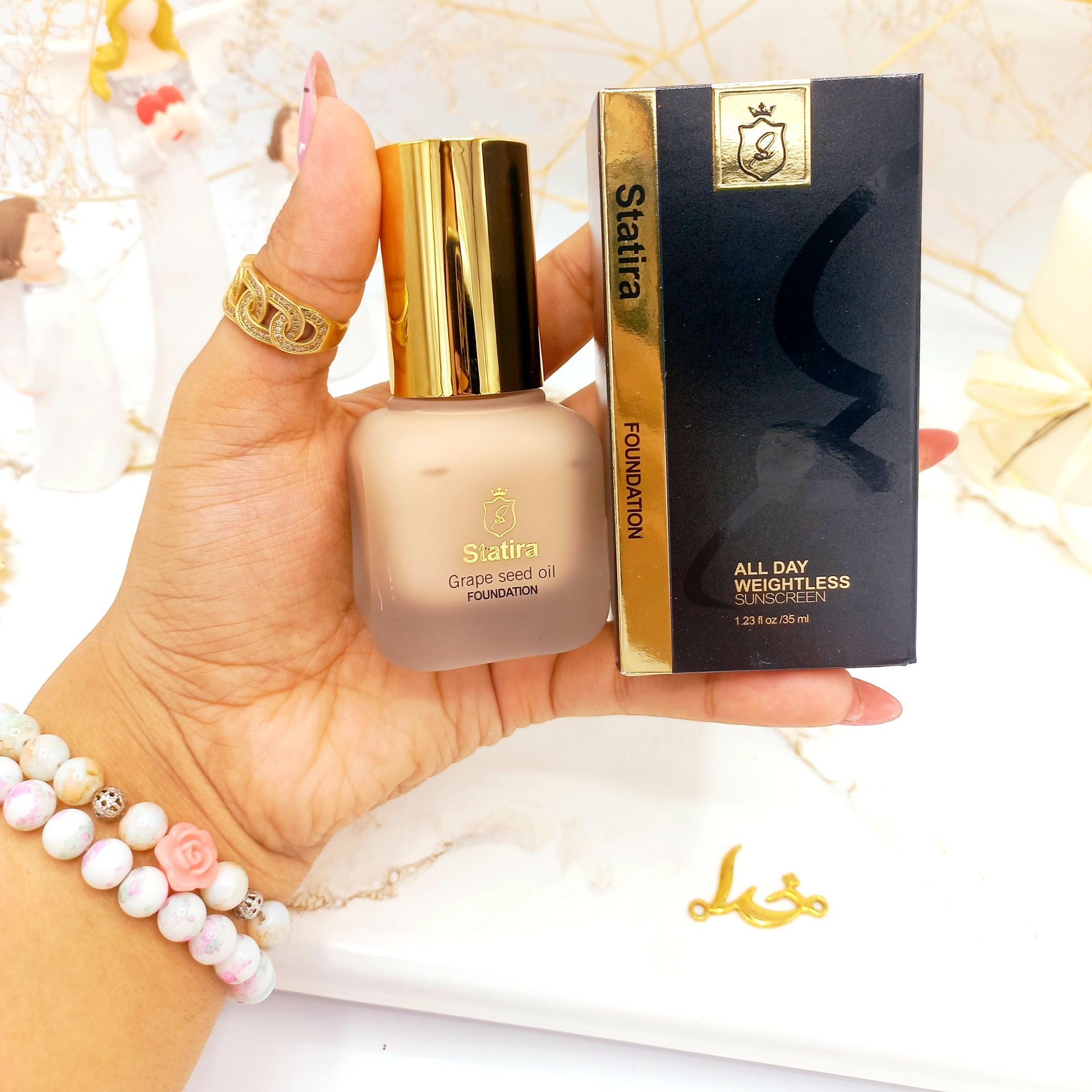 کرم پودر روزانه استاتیرا  حاوی ضدآفتاب  statira spf35 محصولات پوست شهرزاد 