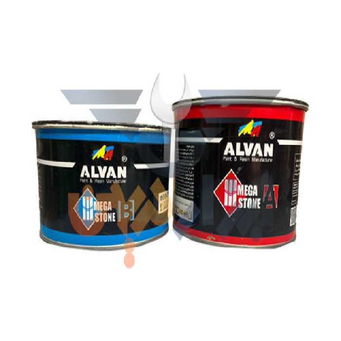 چسب سنگ مگا استون الوان دو جزئی بسته مشکی رنگ megastone