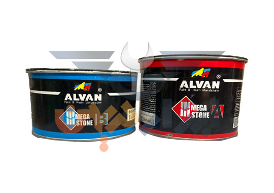 چسب سنگ مگا استون الوان دو جزئی بسته مشکی رنگ megastone