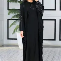 مانتو عبایی الیزه ریش دار آروشا