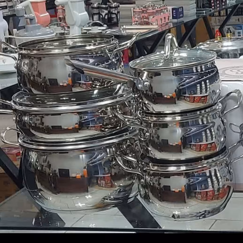 سرویس قابلمه استیل 12 پارچه کرکماز مدل خمره ای 2022 کف چدن 