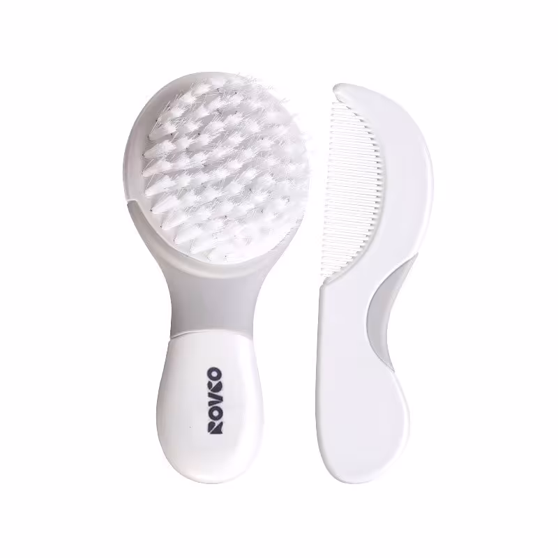 ست شانه و برس نوزاد سفید رووکو Rovco