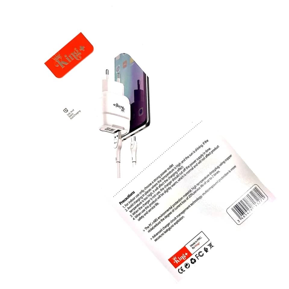 شارژر دیواری کینگ پلاس مدل HK-29 همراه با کابل micro USB به طول 1متر