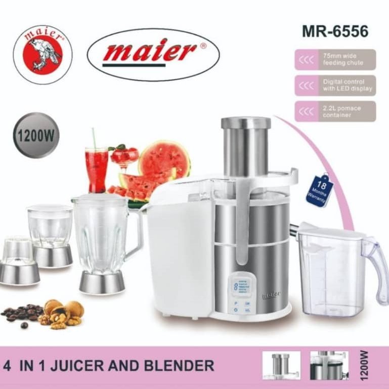 آبمیوه گیری دیجیتال،4 کاره کیفیت عالی و پر قدرت مایر مدل MR-6556

