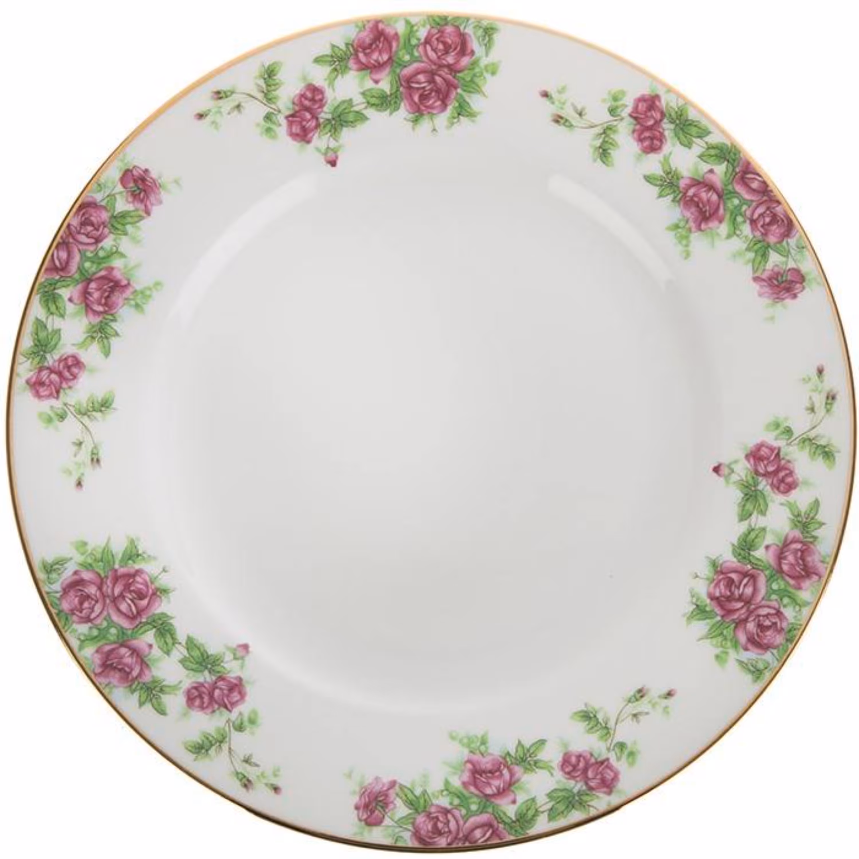 بشقاب غذاخوری چینی زرین ایران سری ایتالیا اف مدل بیدگل بسته 6عددی