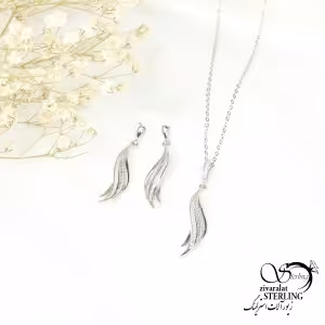 نیمست نقره زنانه موجدار