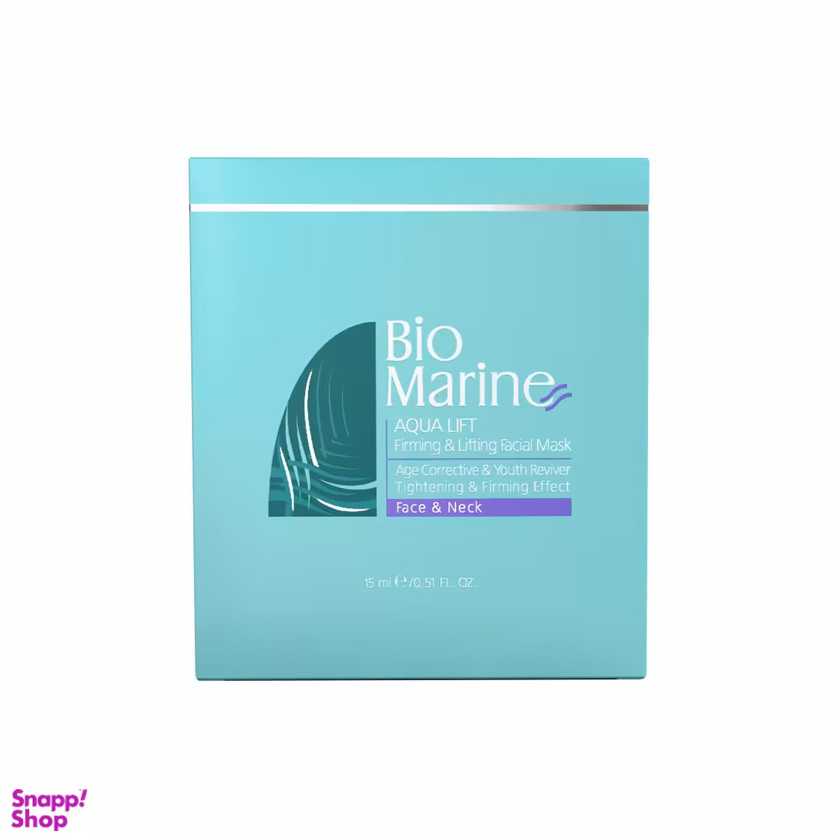ماسک صورت و گردن بایومارین (Biomarine) مدل AQUA LIFT حجم 15 میلی‌لیتر بسته 3 عددی