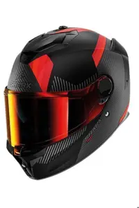کلاه کاسکت موتورسیکلت چند رنگ ایمنی بسته کربن قرمز SPARTAN GT PRO DOKHTA شفاف Shark