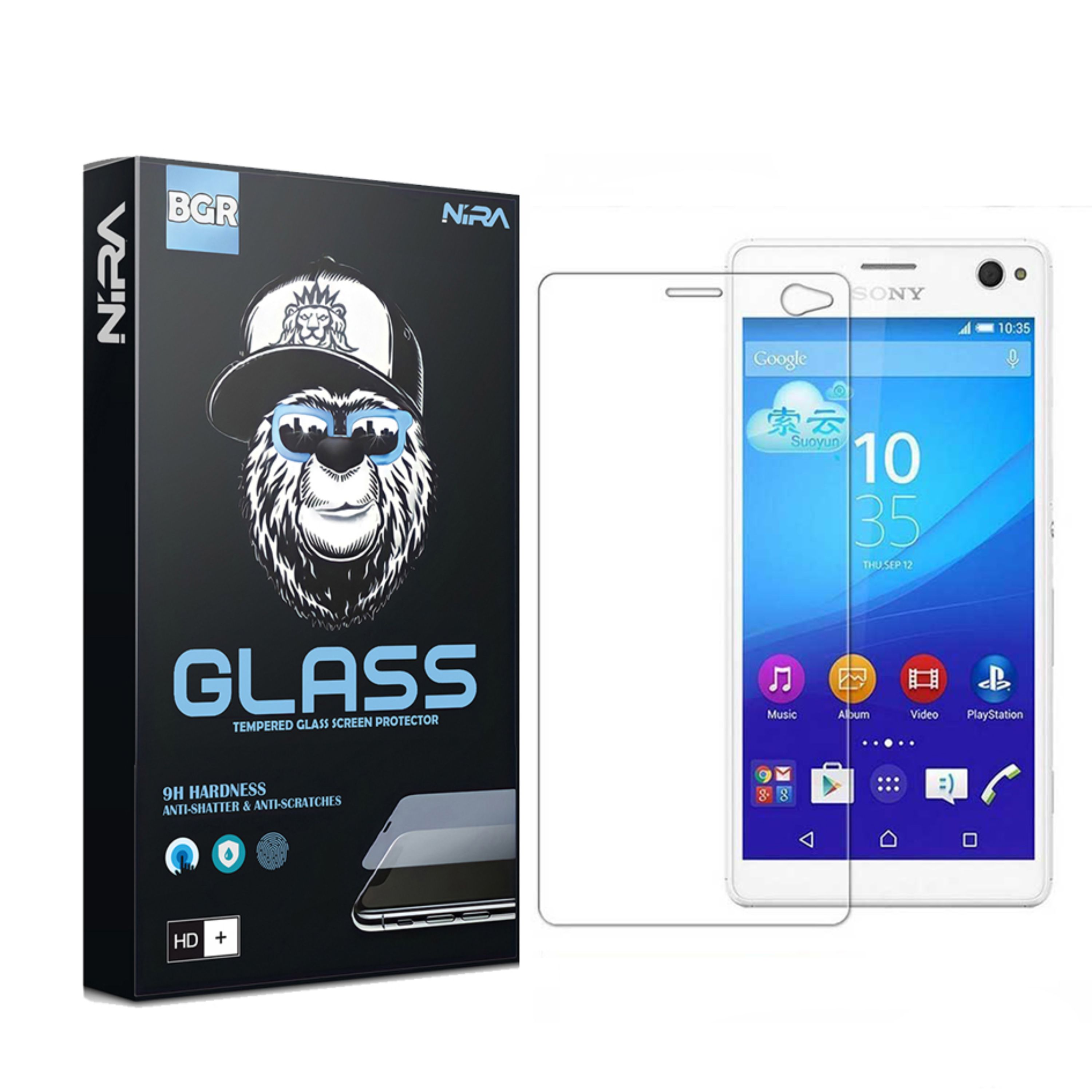 گلس شیشه ای نیرا  مناسب برای مدل سونی C4