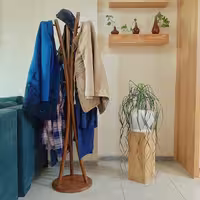 جالباسی ایستاده چوبی مدل رعنا چوبلباسی آویز لباس رنگ طبق سفارش مشتری