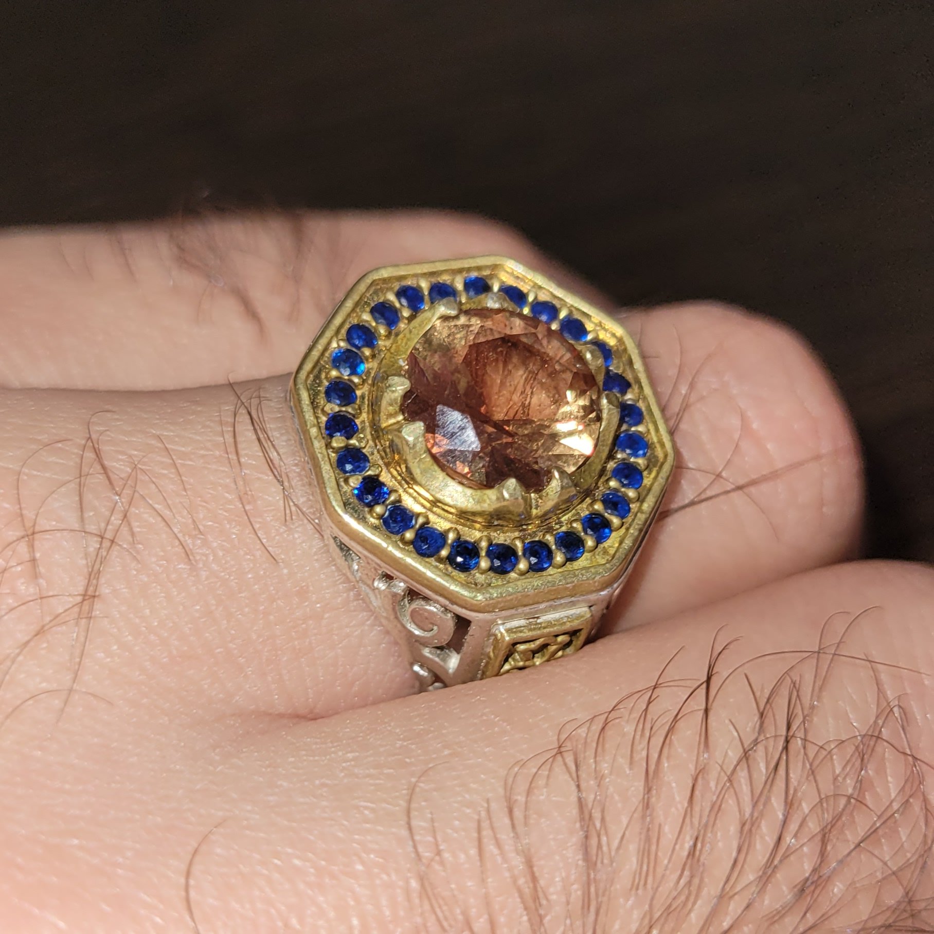 انگشتر نقره مردانه سنگ الکساندریت