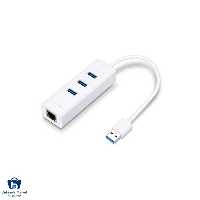 هاب USB 3.0 سه پورت و کارت شبکه تی پی-لینک مدل UE330