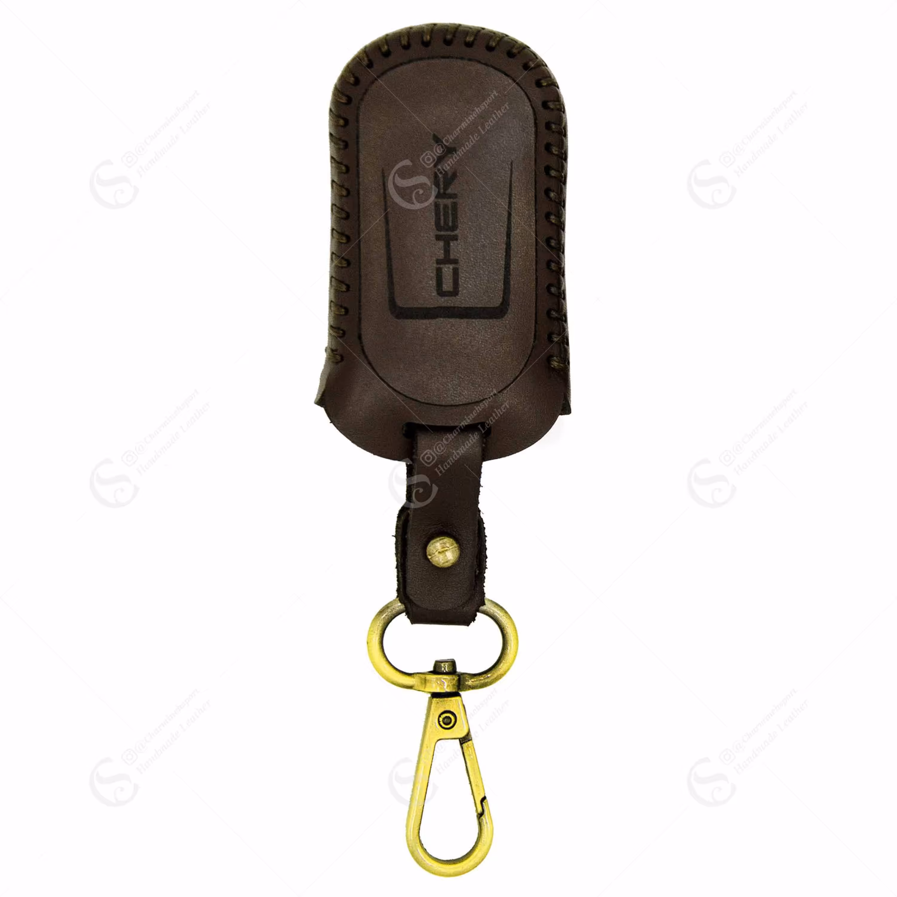 جاسوییچی چرم طبیعی گاوی قهوه ای  مناسب چری تیگو و اریزو